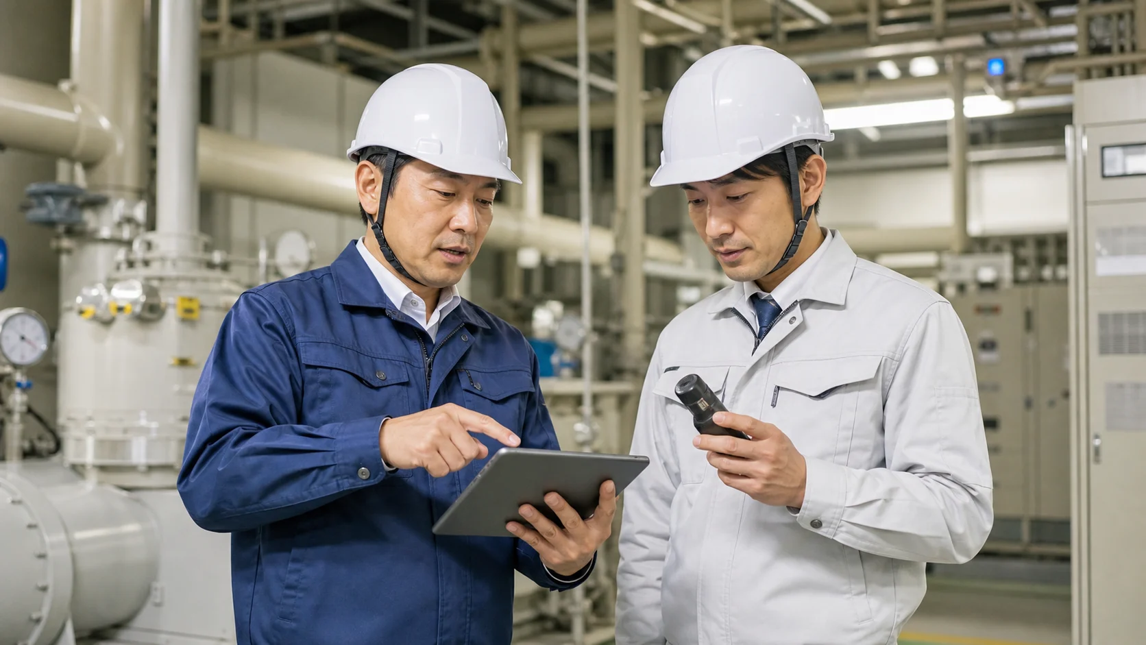 設備工事の現場で音声記録を活用する現場