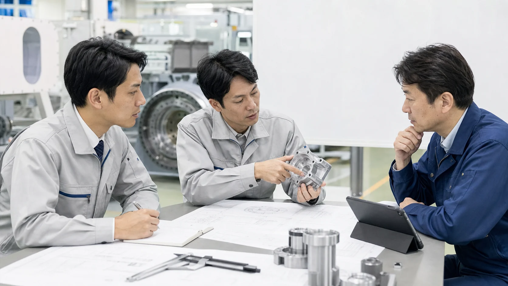 機械メーカーの現場で音声記録を活用する現場