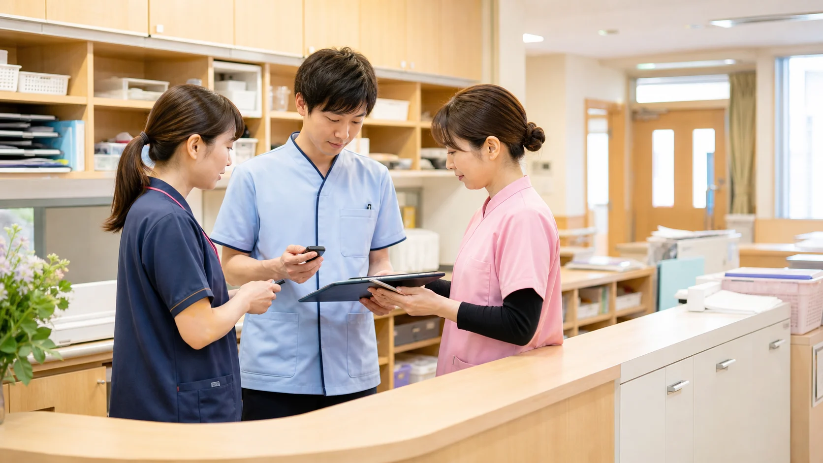 介護施設の現場で音声記録を活用する現場