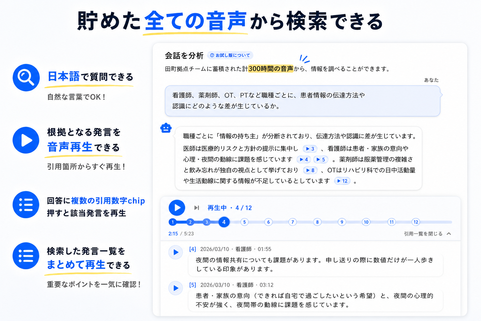 横断RAG検索の画面例